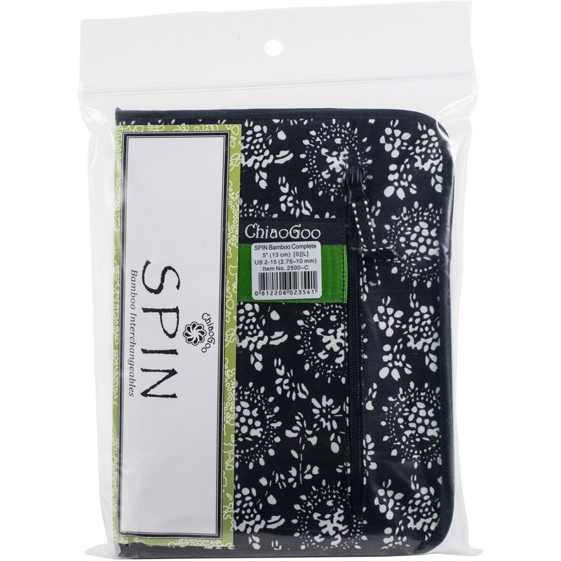 ChiaoGoo SPIN Bamboo Intchg Knitting Needle 5" Tip Set-Complete