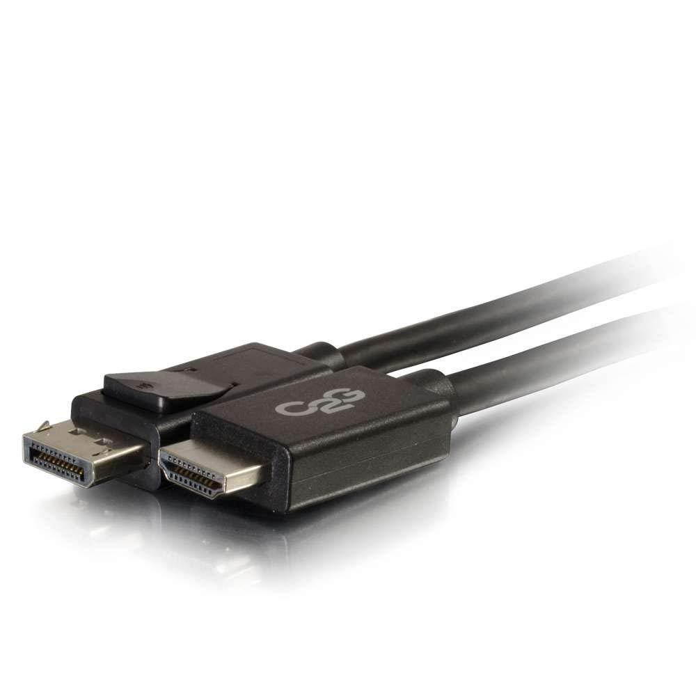 C2G 54326 DisplayPort to HDMI Adapter Cable M/M, TAA Compliant, Black (6 Feet, 1.82 Meters)