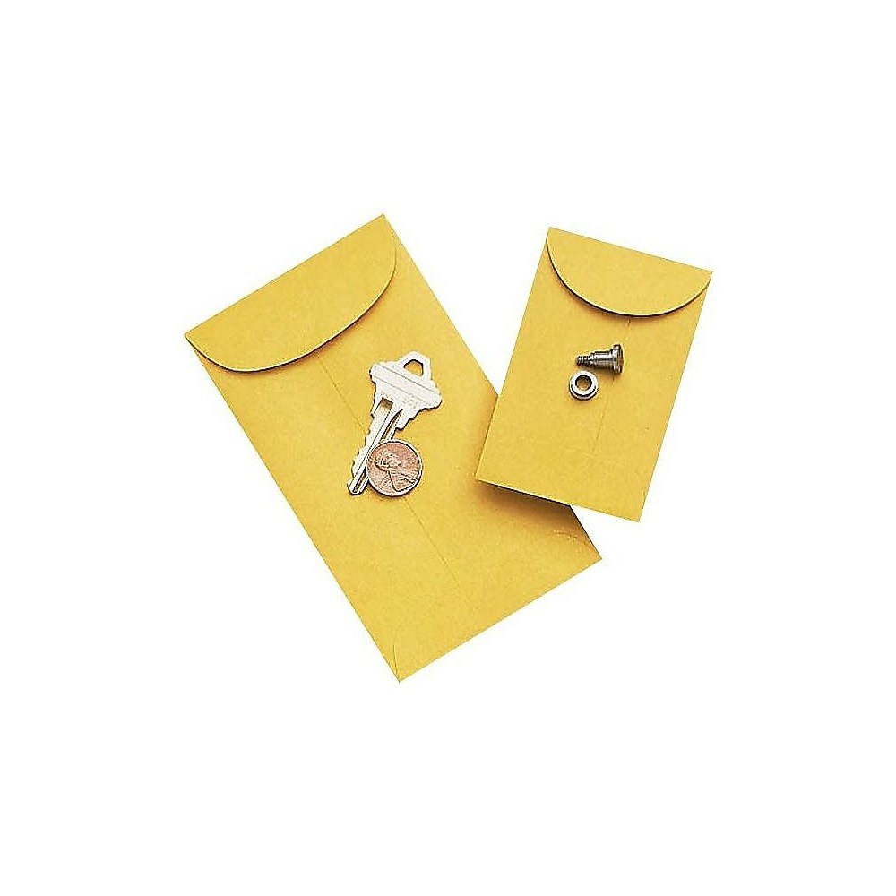 Staples Gummed Currency Envelopes 2 1/4" x 3 1/2" Brown 500/Box (19848-CC)