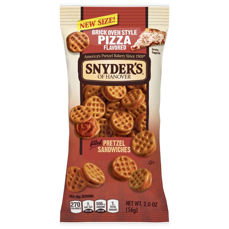 Snyder's of Hanover Brick Oven Style Pizza Flavored Filled Pretzel Sandwiches - 2oz