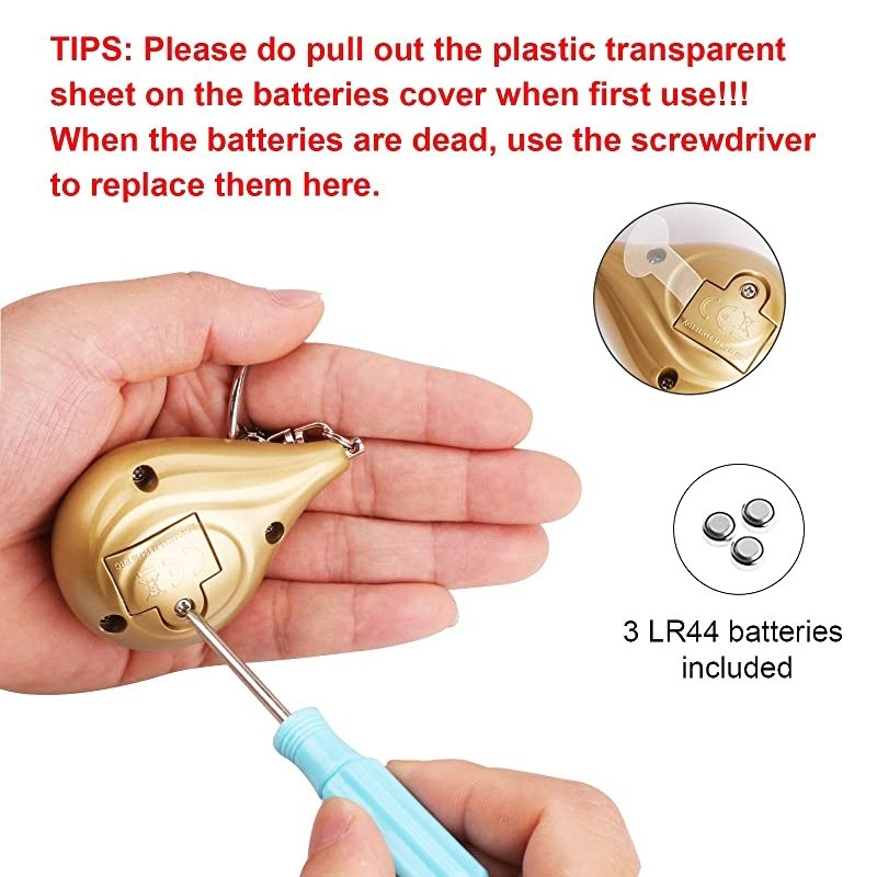 Safesound Personal Alarm -  130db Personal Alarm Keychain, Personal Alarms for Women Elders Kids (3 LR44 Batteries Included)