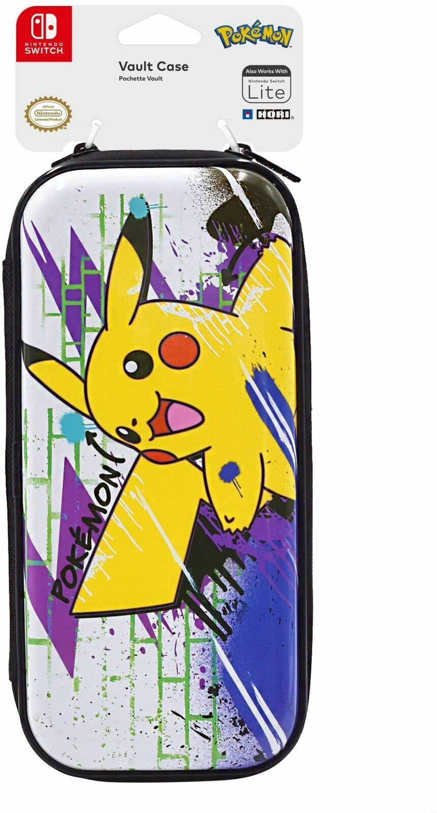 Hori Nintendo Switch & Switch Lite Premium Vault Case Officially Licensed by Nintendo & Pokemon - Pikachu Edition