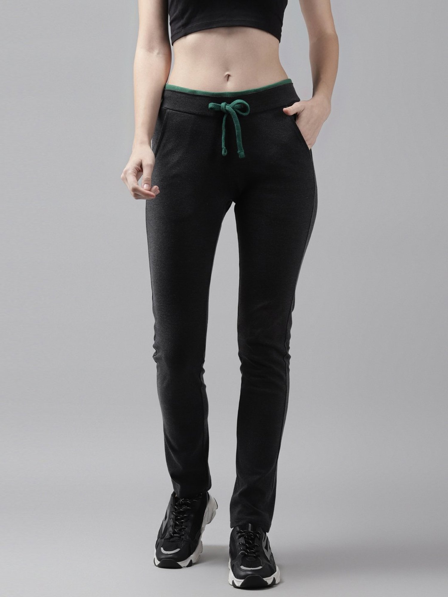 Cayman Grey Mid Rise Trackpants