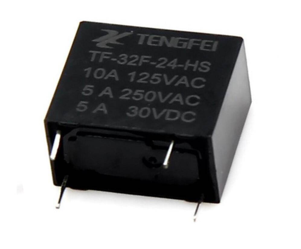 10 pcs normal open 4 pins DC24V 0.45w small electromagnetic relay TF-32F-24-HS for 10A/125VAC 5A/250VAC 5A/30VDC contact load