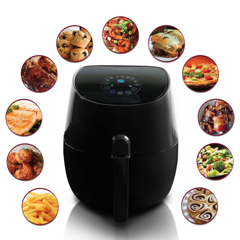 MegaChef 3.5qt Multicooker Air Fryer - Black