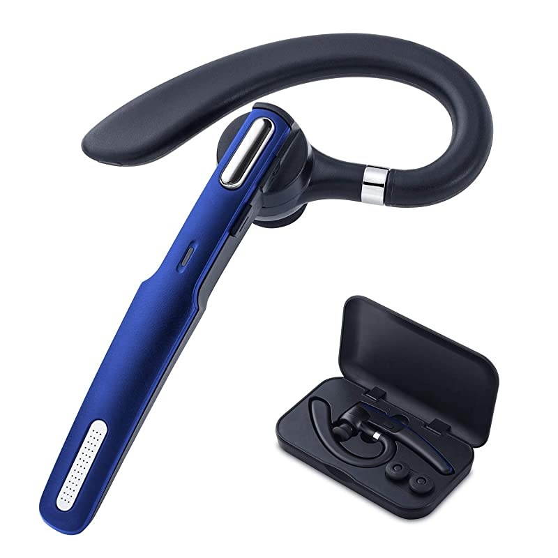 Bluetooth Headset V42 Wireless Bluetooth Earpiece HandsFree Earphones with Noise Cancellation Mic for DrivingBusinessOfficeHome Compatible with iPhone and Android Cell Phones