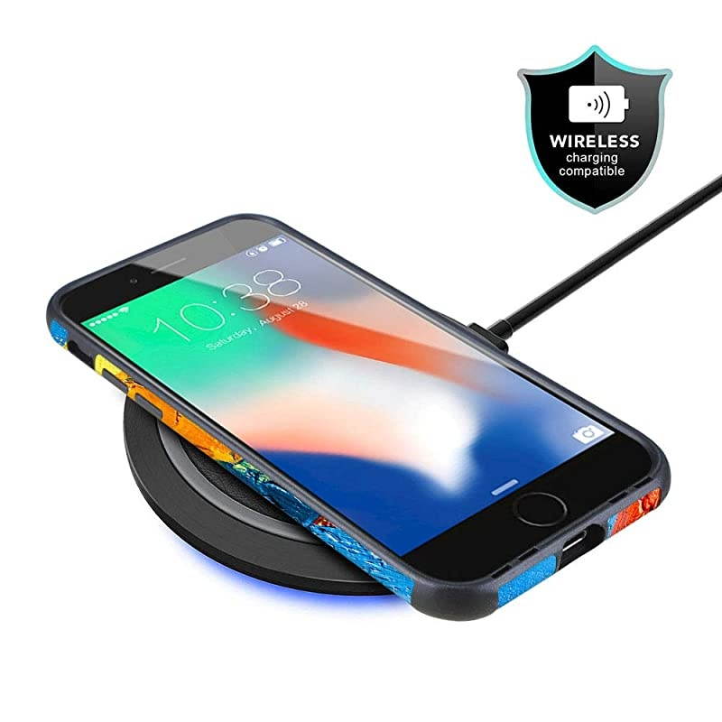 iPhone 7 Plus Case  Apple iPhone 8 Plus Slim Case with Print Pattern Shockproof Protective Leather Case Cover for Apple iPhone 7 Plus 8 Plus 55 inch Pigment 004