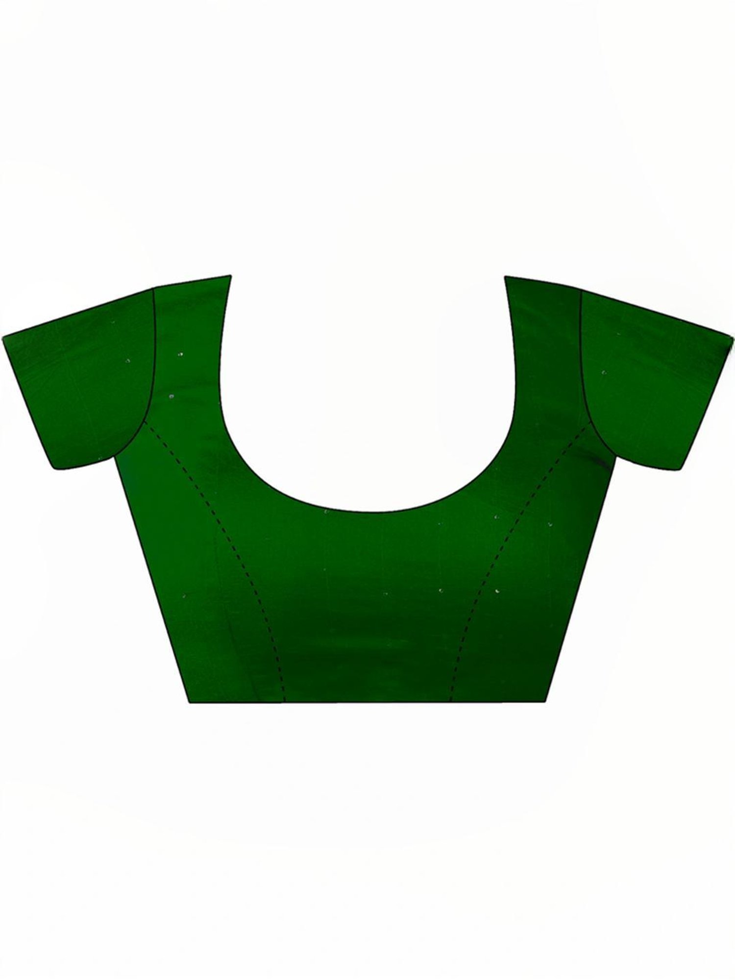 Satrani Green Floral Print Saree With Unstitched Blouse