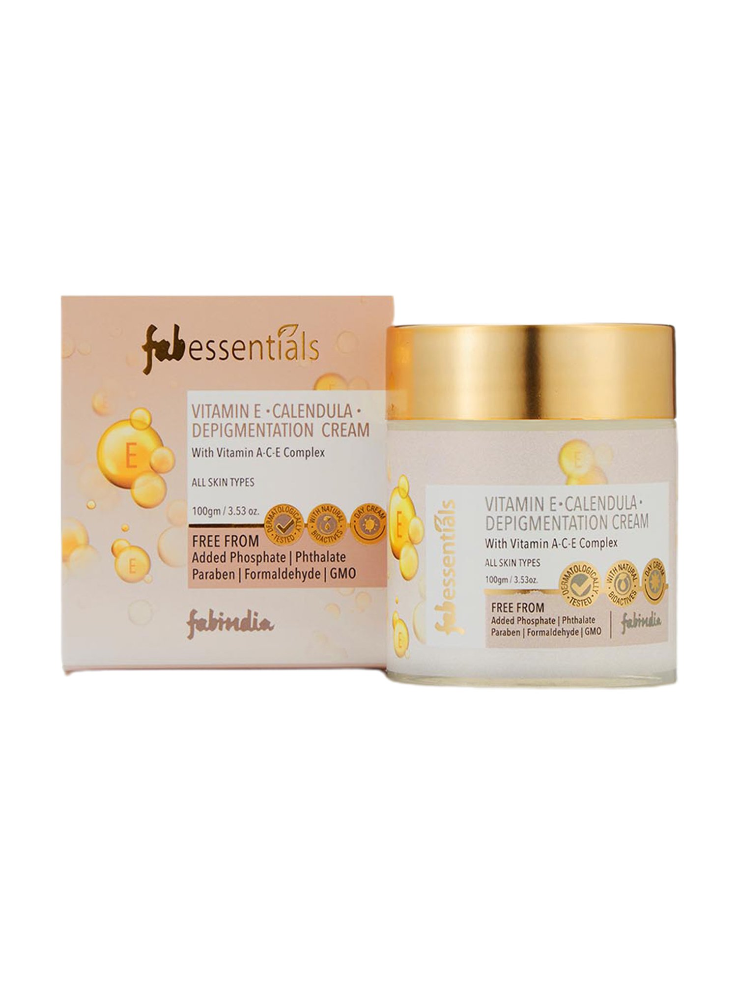 Fabessentials Vitamin E, Calendula & Depigmentation Cream - 100 gm