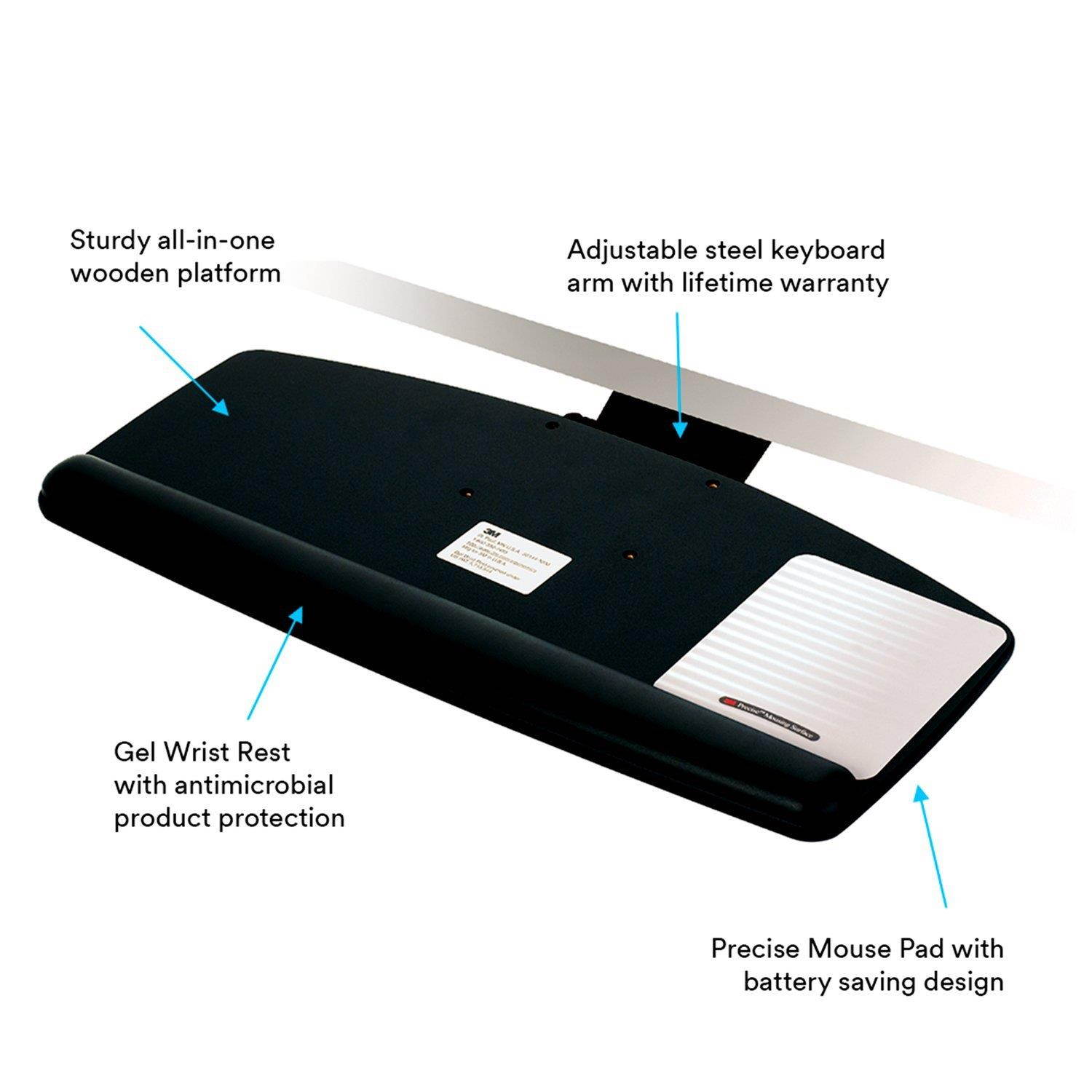 3M AKT170LE Adjustable Keyboard Tray
