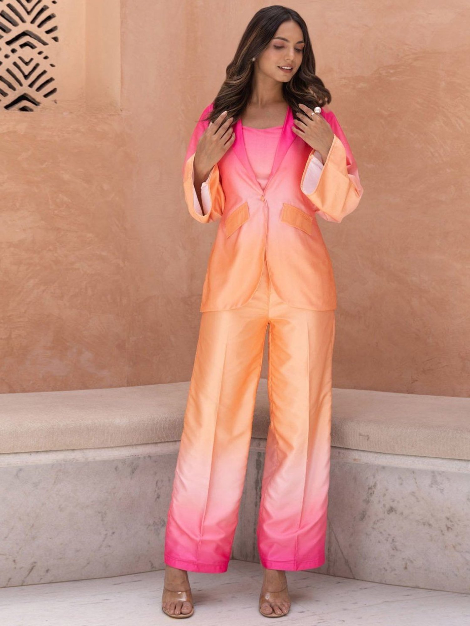 BInfinite Pink Viva Salmon Ombre Coords-Set