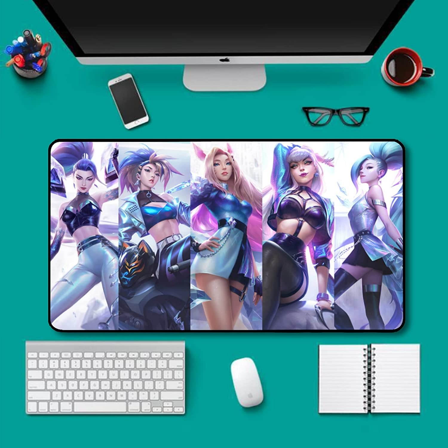 KDA Mouse Pad 15.8x29.5 in Multipurpose Comfortable Waterproof Mousepad Desk Mat for Gamer Office Home