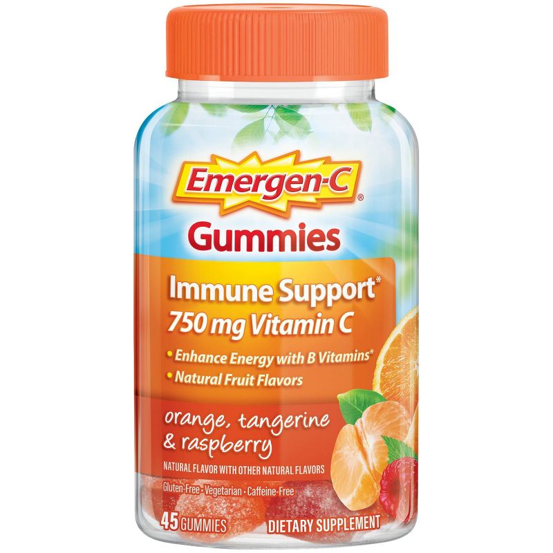 Emergen-C Immune Support Gummies - Orange, Tangerine & Raspberry - 45ct