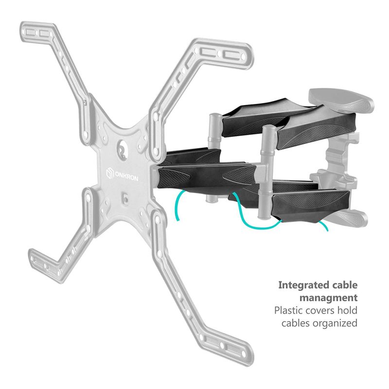 ONKRON TV Mount Wall Bracket Full Motion Articulating Arm for 39 to 65-Inch LED LCD Flat Panel TV Screens Tilt Swivel VESA up to 600 x 400 mm Black M5L
