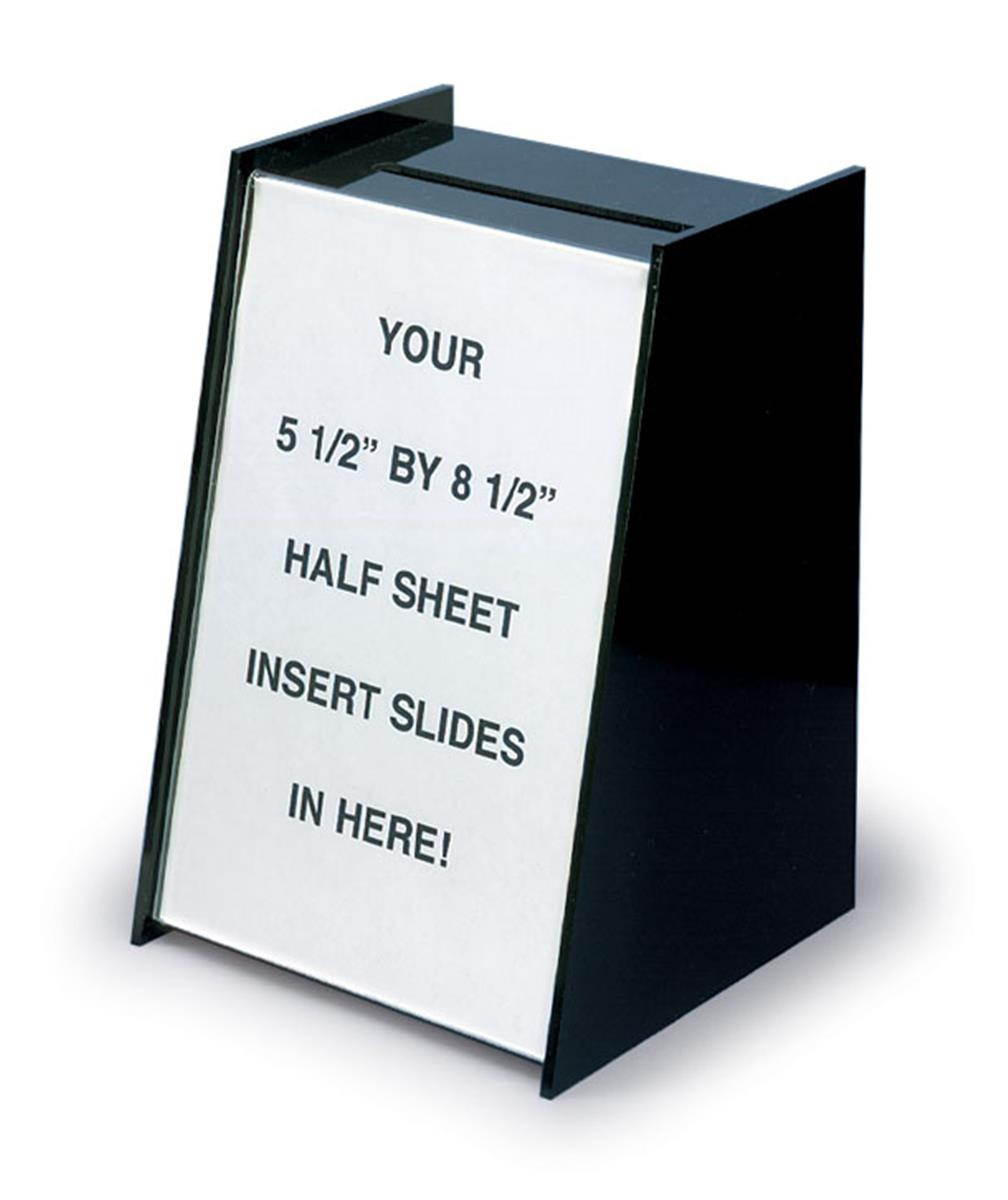 Small Ballot Box with Sign Holder, Suggestion Donation Box, Countertop (RBHS)