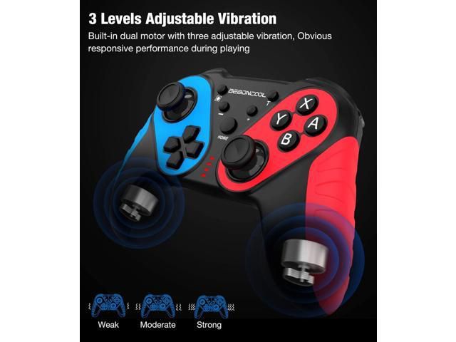 Wireless Controller for Switch/Switch Lite, Extra Controller for Pro Controller, BEBONCOOL Q44A-BBC-US No Amibo Pro Controller, Wireless Switch Remote with Turbo, Motion,Vibration Functions
