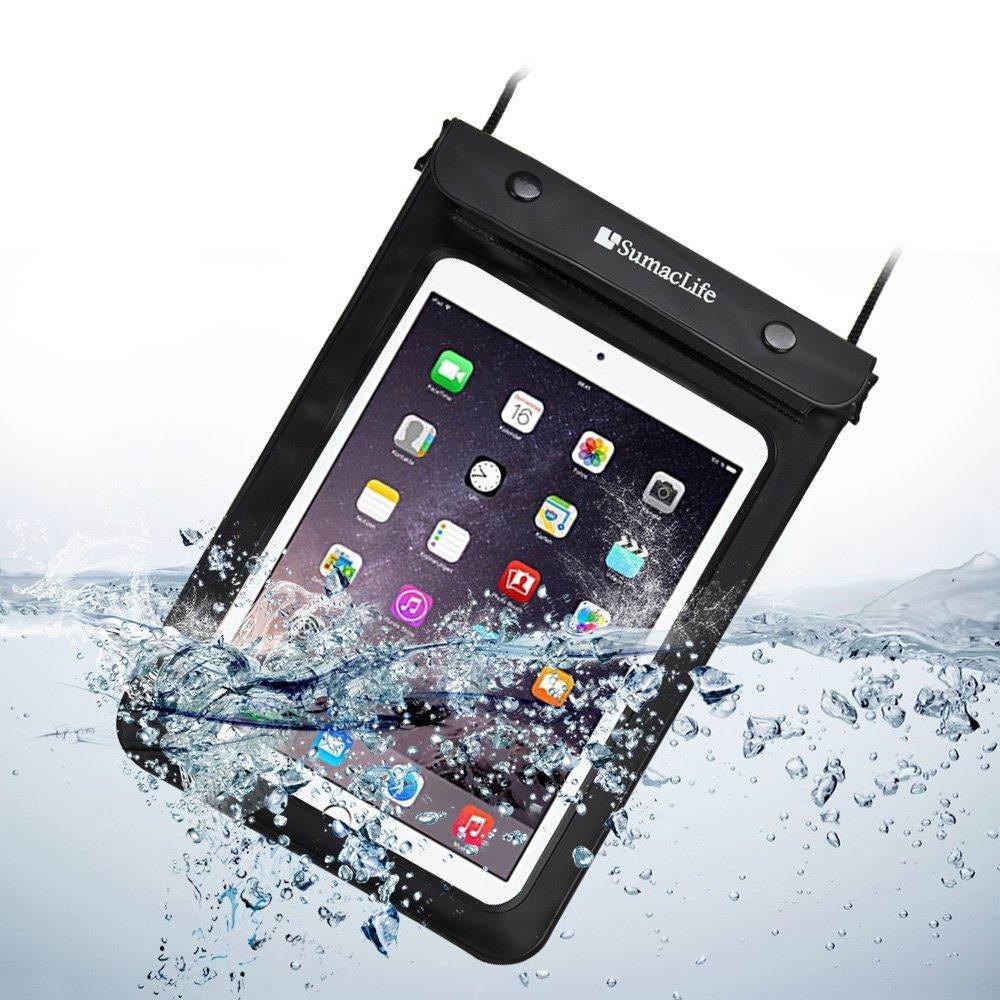 Sumaclife Universal Waterproof Tablet Dry Bag Case for Apple Ipad Mini 2 3 with Retina Display/hp Stream 7/Asus Nexus 7 From Google/Toshiba Encore 2/Neutab N7 X7 Pro 7''(black)