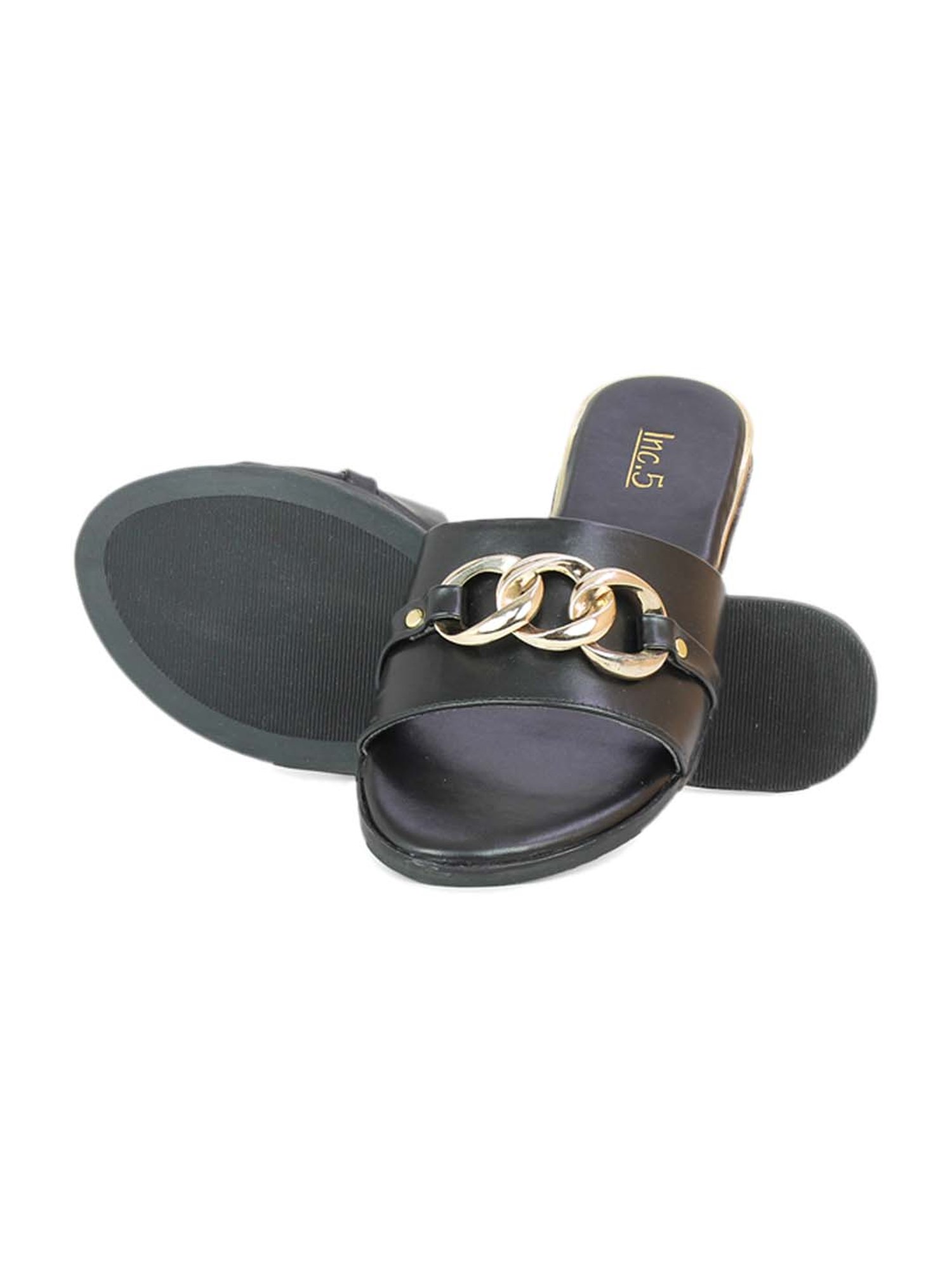 Inc.5 Women's Black Casual Sandals