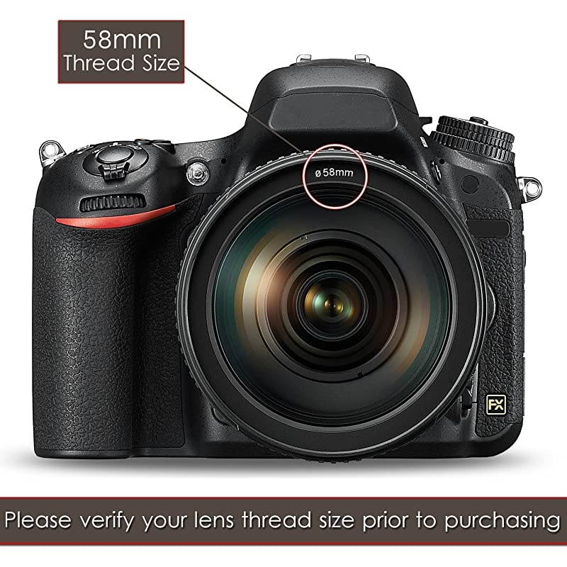 Lens Hood Kit with Hard Lens Hood + Soft Lens Hood for Canon Cameras Including Canon Rebel T7 T6 T5 T3 T7i T6i T6s T5i T4i SL3 SL2 SL1, Canon EOS 7D/7D Mark II 70D 77D 90D DSLR Cameras