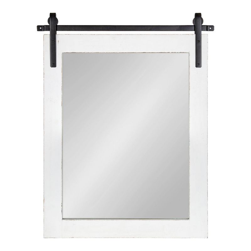 22" x 30" Cates Rectangle Wall Mirror White - Kate & Laurel All Things Decor