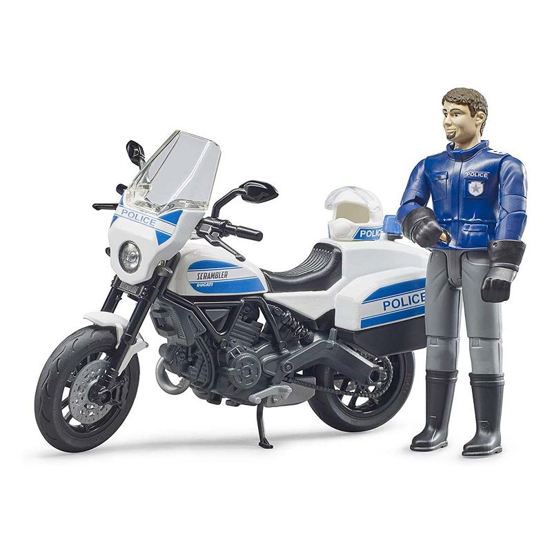 Bruder bworld Scrambler Ducati Police Motorbike with Policeman