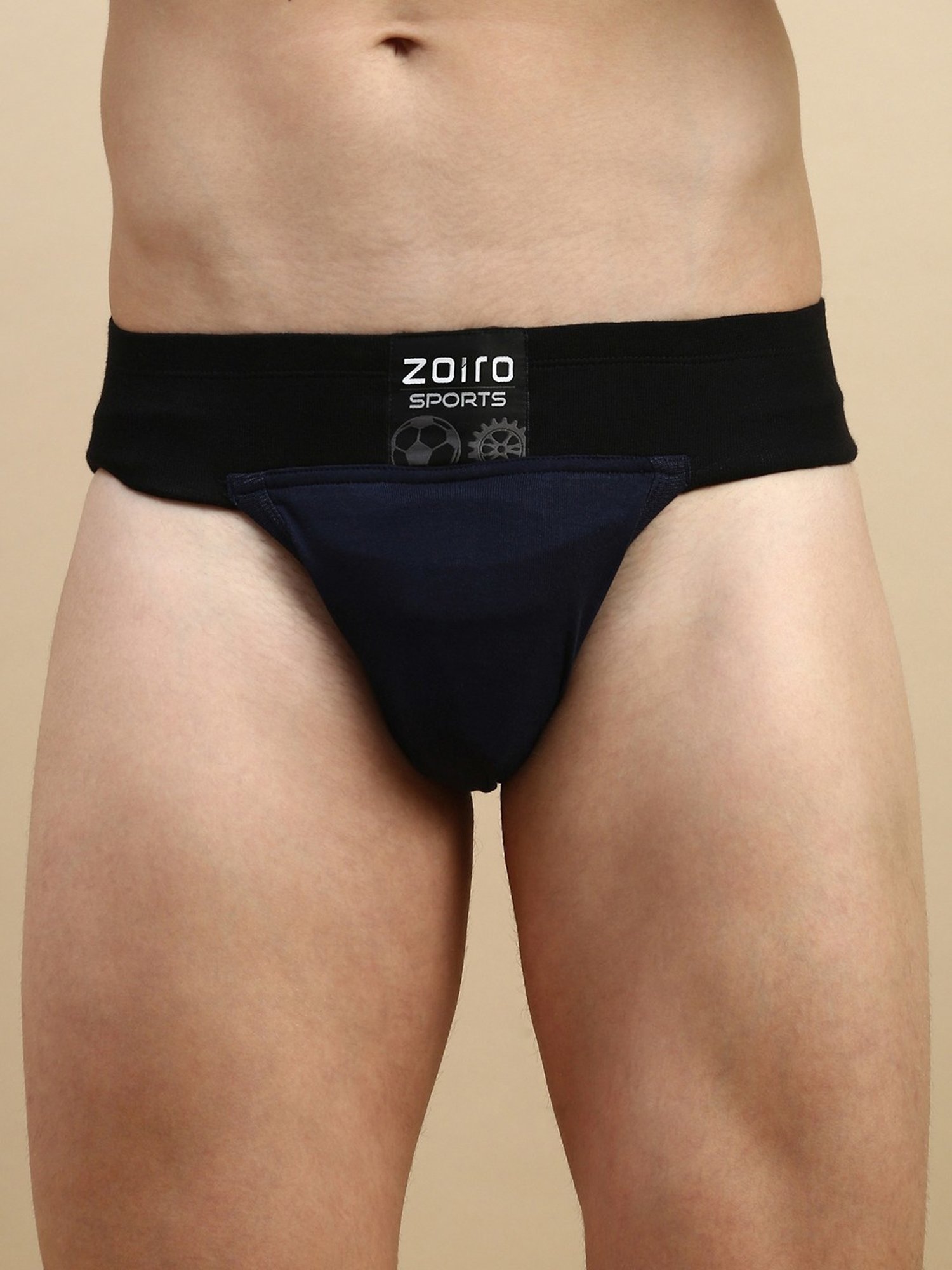 Zoiro Black Regular Fit Colour Block Briefs - Pack Of 2