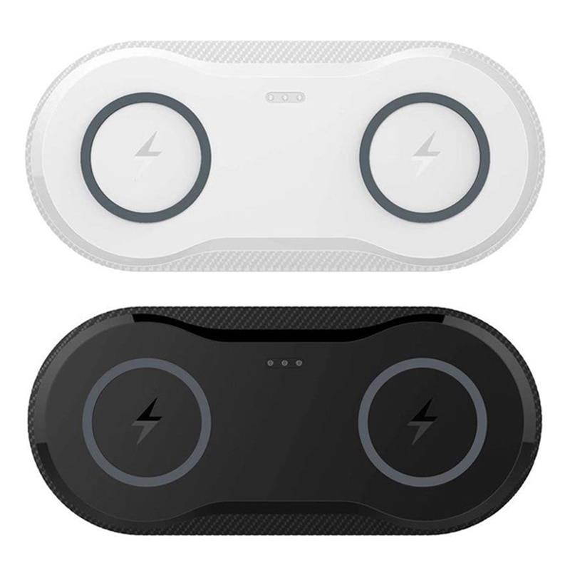 10W Fast Dual Wireless Charger For iPhone X XS Max XR 8 Plus Samsung S9 S8 Note 8 9 Wireless Charging Pad Dock Station Desktop