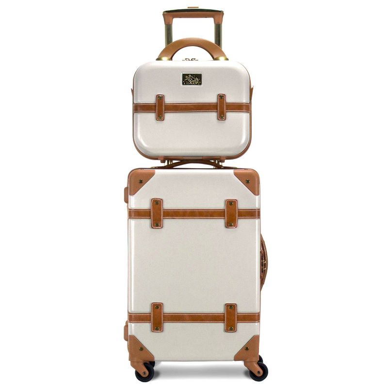 Chariot Travelware CH-505 2pc Luggage Set - Ivory