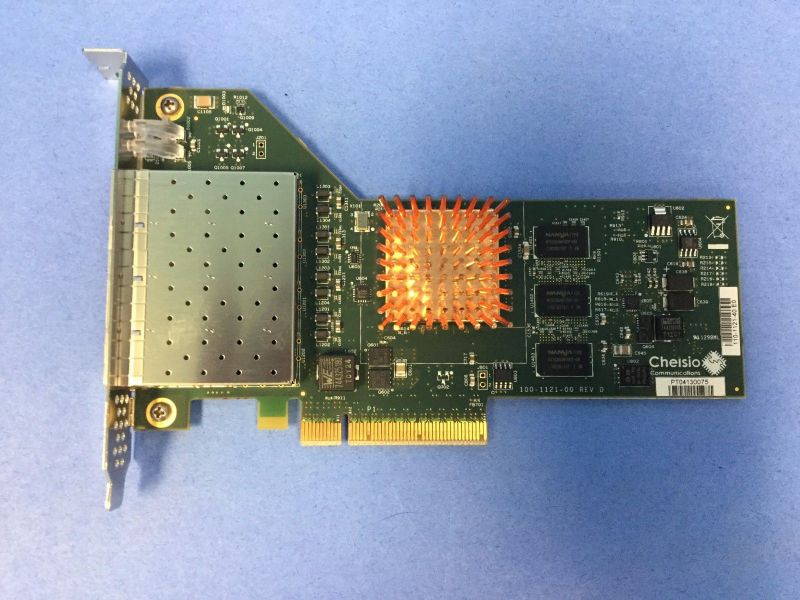 Chelsio 110-1121-40 E0 Quad Port 10GP PCIe Card HBA Full Height Ethernet Adapter