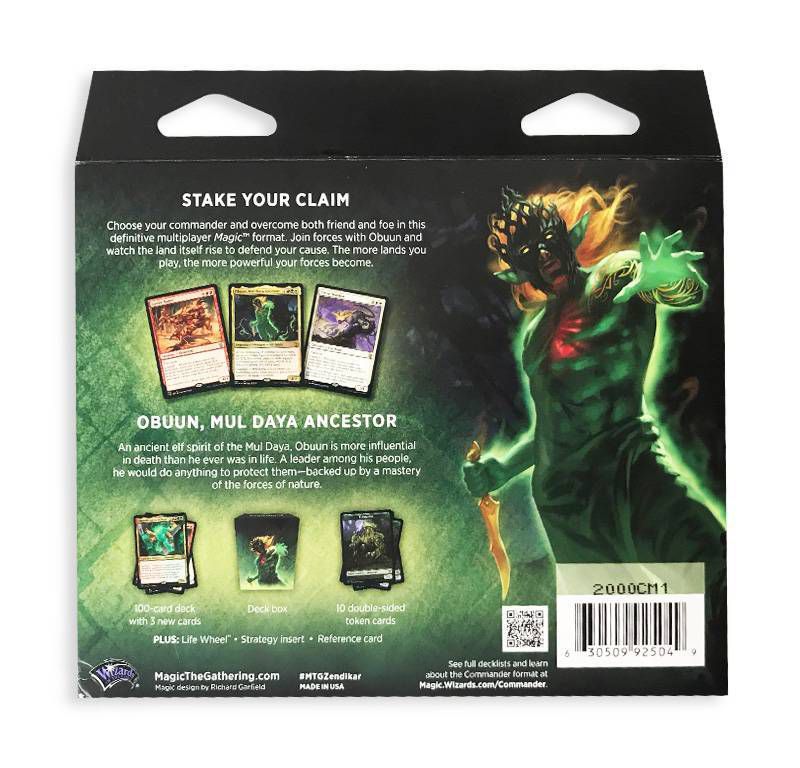 Magic:The Gathering Zendikar Rising Lands Wrath Commander Deck