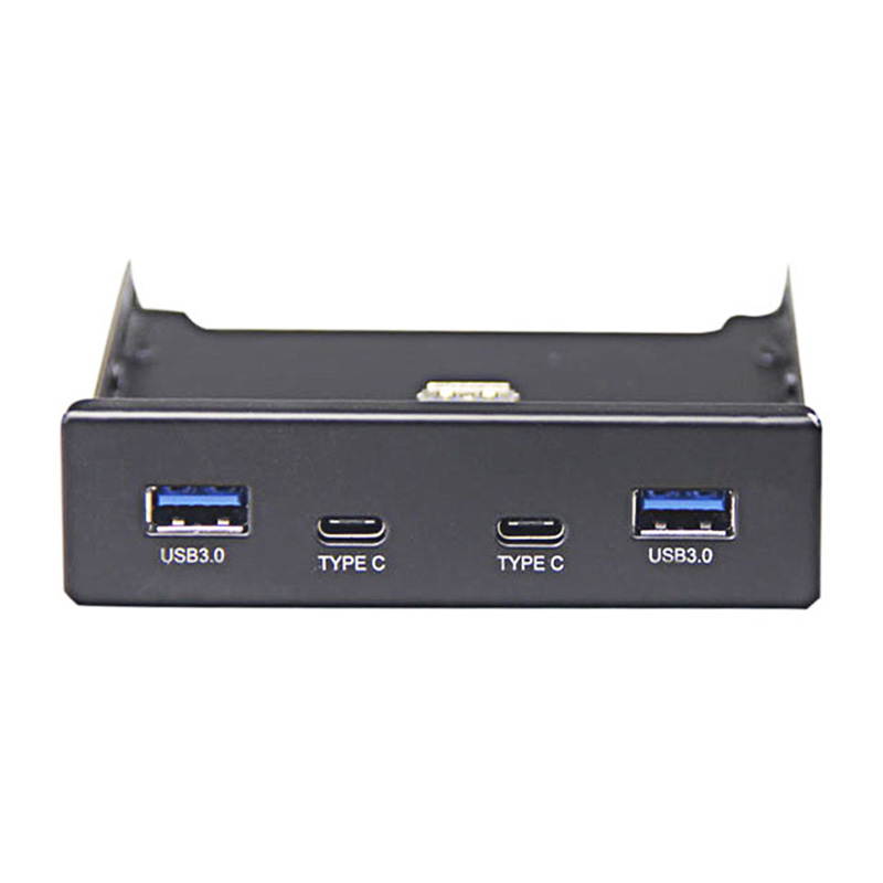 Enlabs FP35U32UC2M 2 x USB 3.1 Type C 5Gb/s & USB 3.0 PC Case 3.5 inch Floppy Bay Front Panel 4 Ports USB Hub  w/ SATA Power Connector (USB 3.0 20pin  Adapter Cable)