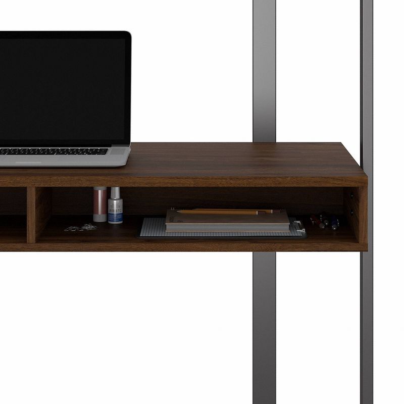 Small Architect Computer Desk with Hutch Modern Walnut - Bush Furniture