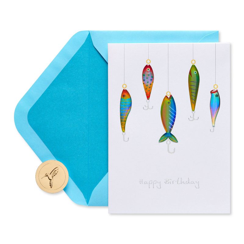 Fish on Hooks Card - PAPYRUS