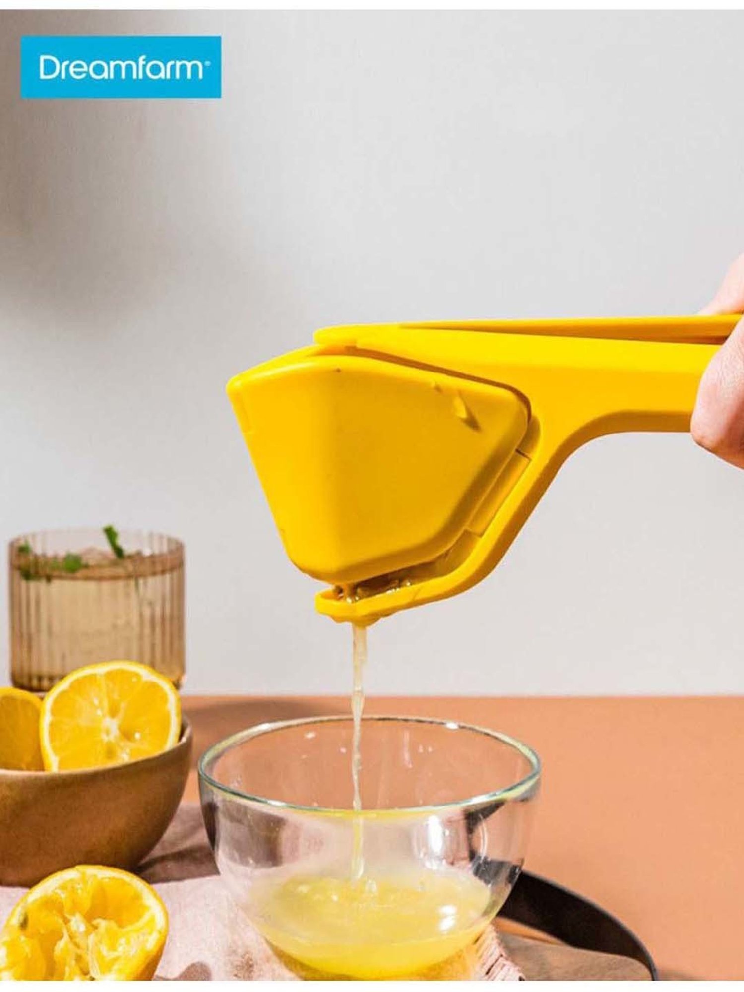 Dreamfarm Yellow Medium Manual Lemon Squeezer