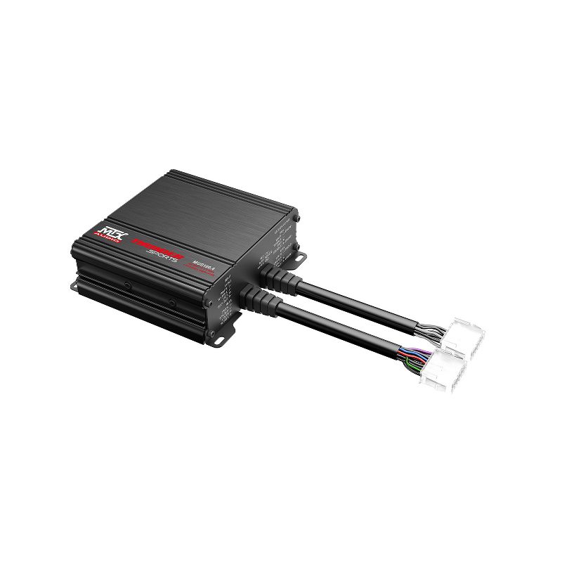 MTX MUD100.4 Mud Series 400 Watt RMS 4 Channel Class D Compact Weatherproof Outdoor Powersports ATV UTV Motorcycle Sound System Stereo Amplifier Kit