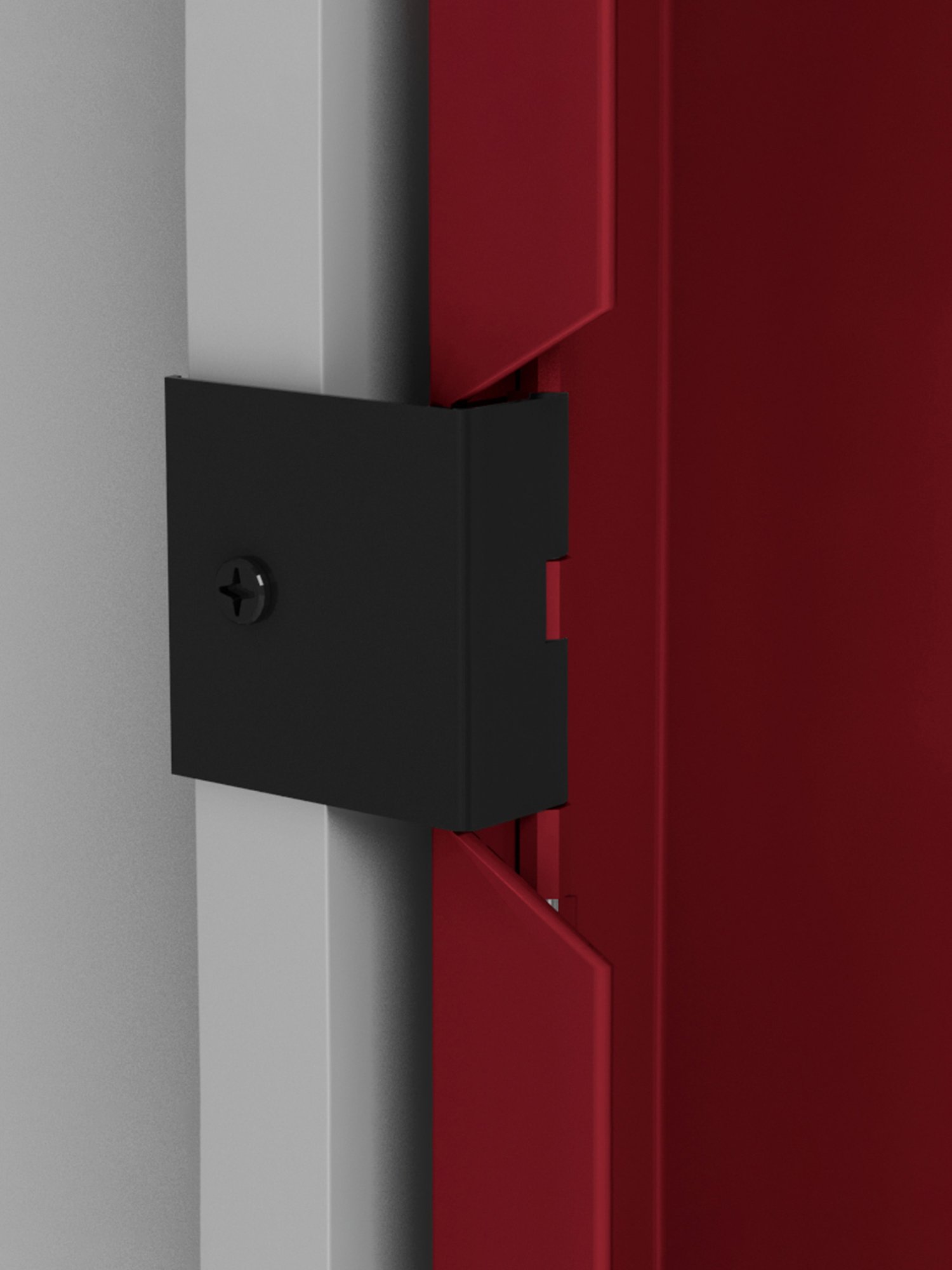 Godrej Interio Slimline 2-Door Steel Almirah, Red (1-Year Warranty, 1 Locker)