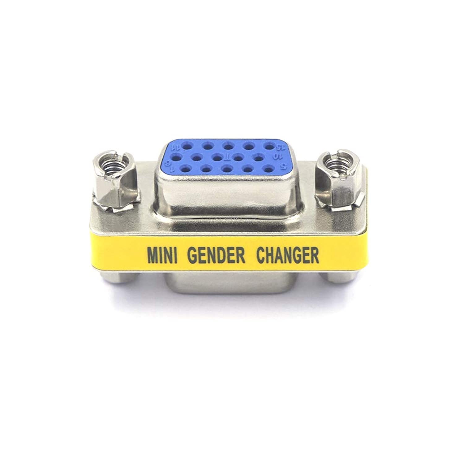 VCE 4-Pack VGA SVGA Coupler HD15 Female to Female Mini Gender Changer Coupler Vga Cable Adapter