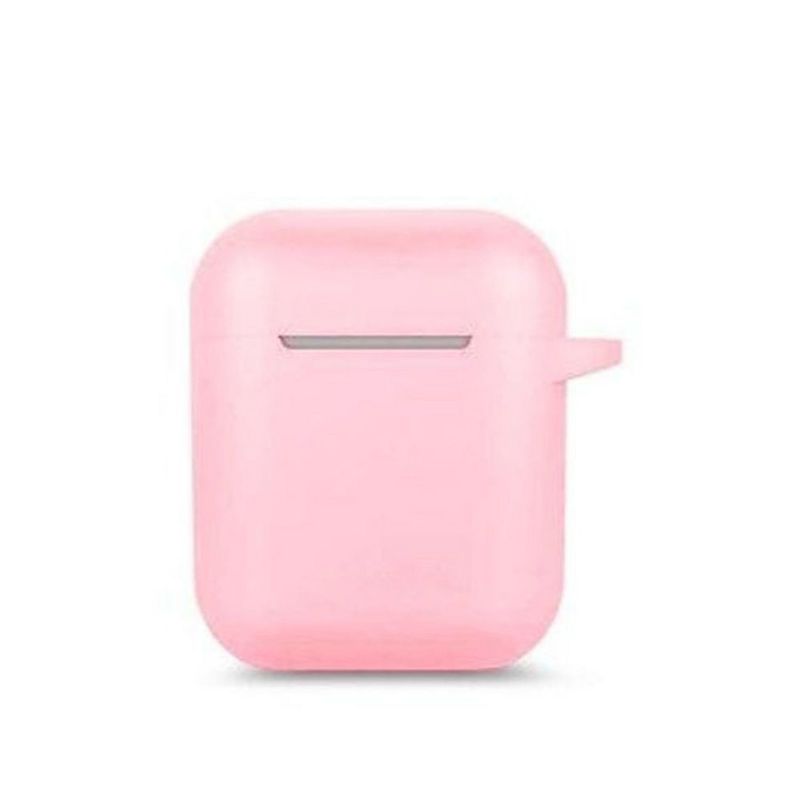 Insten Silicone Case Cover w/ Hookups & Airpods Strap compatible with Apple AirPods1/2, Pink