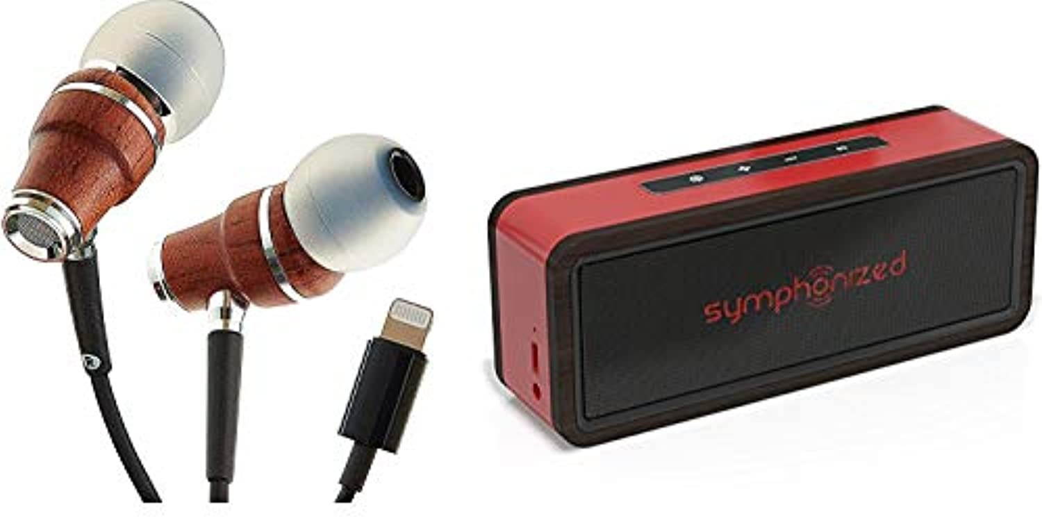 Symphonized NRG MFI Earbuds, Certified Lightning Earbuds Compatible and NXT 2.0 Bluetooth Wireless Portable Speaker