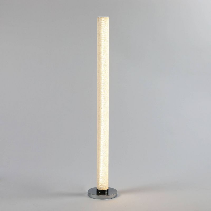 49" Novelty Tube Floor Lamp with Crystals (Includes LED Light Bulb) White - Ore International