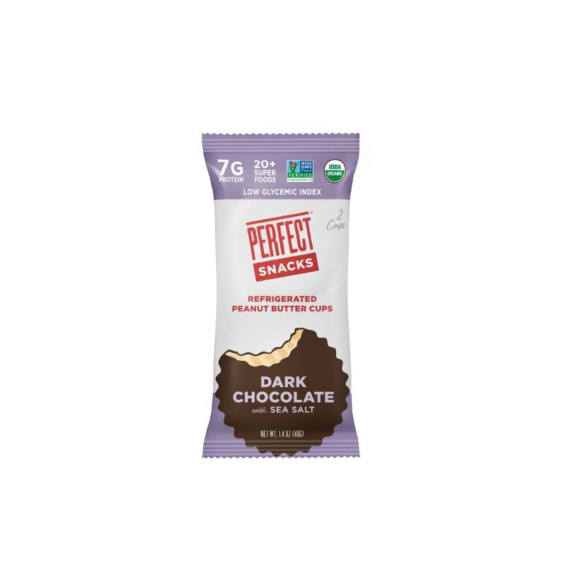 Perfect Snacks Dark Chocolate Sea Salt Peanut Butter Cups - 2ct/1.4oz