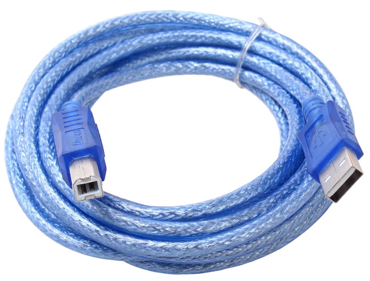 DTECH CU0095 16.4 ft. Black USB 2.0 Gold A B Device Cable-5M