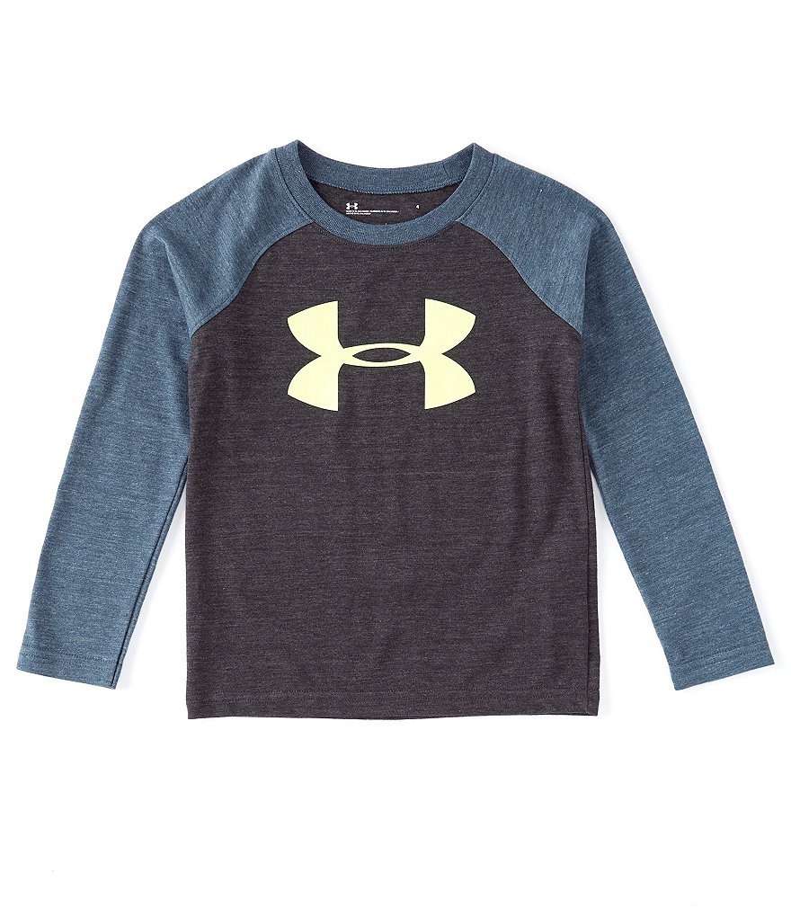 Under Armour Little Boys 2T-7 Raglan Long-Sleeve Logo Tri-Blend Tee