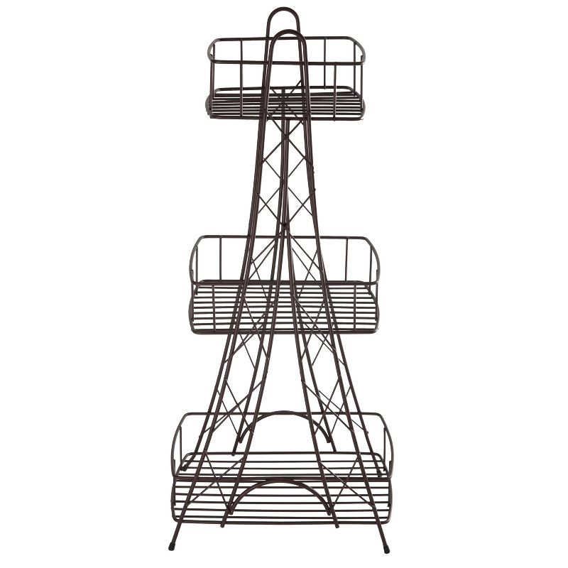 Three Tier Ville Des Lumieres Collection Eiffel Tower Spa Tower Bronze - ELLE DECOR