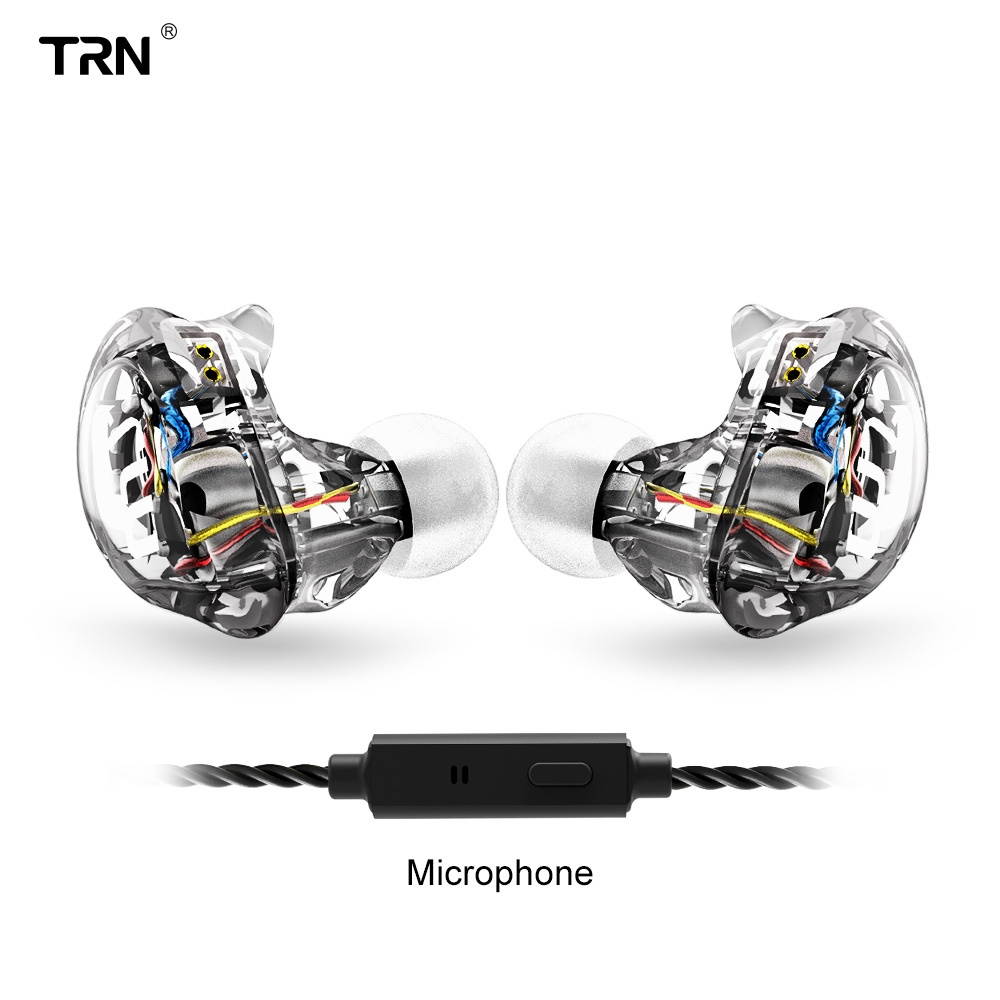 TRN V10 2DD With 2BA Hybrid In Ear Earphone with Mic Wired 3.5mm Earphone HIFI DJ Monitor Running Sport Earphone Earplug Headset With 2PIN