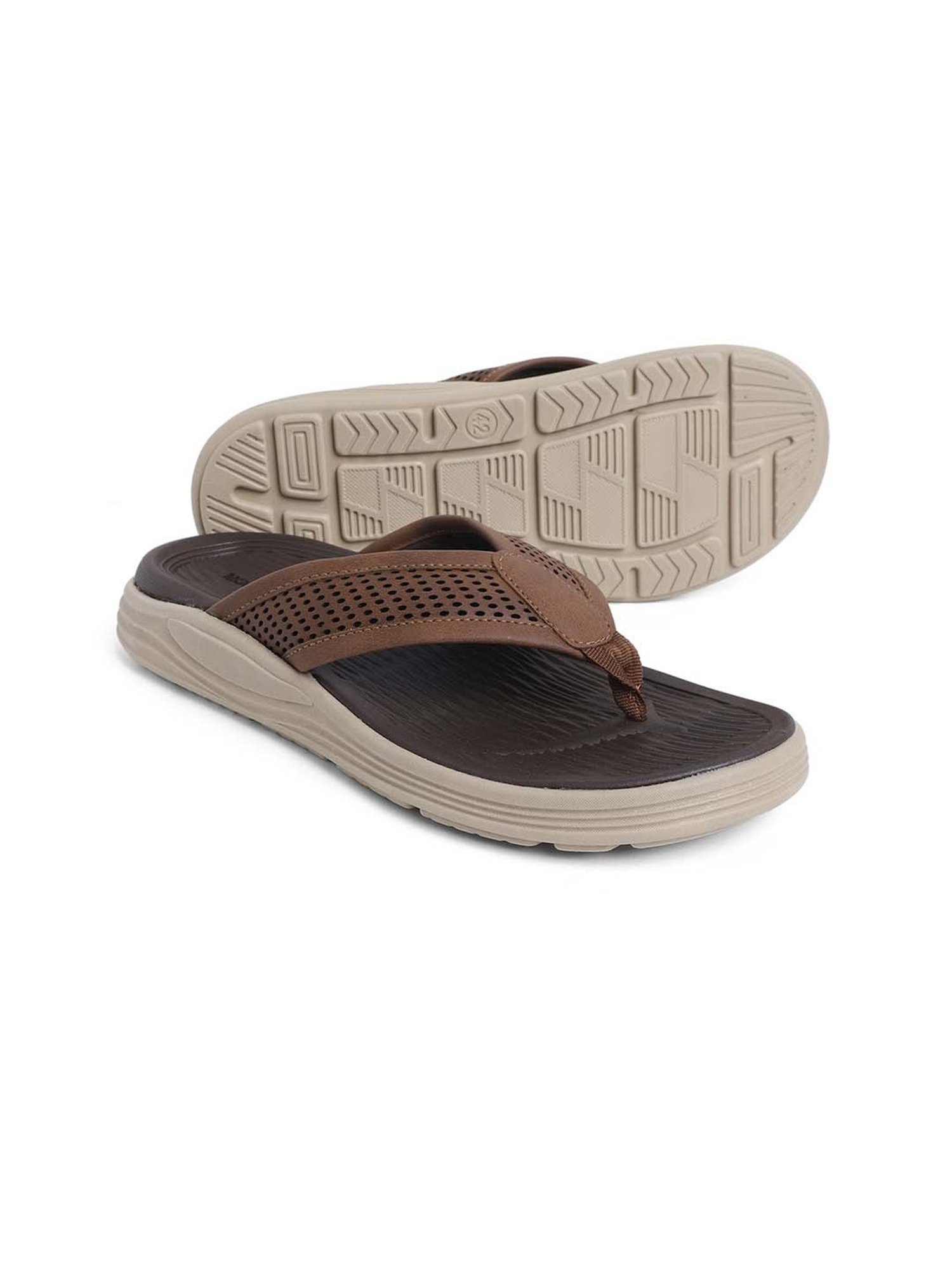 Mozafia Men's Tan Flip Flops