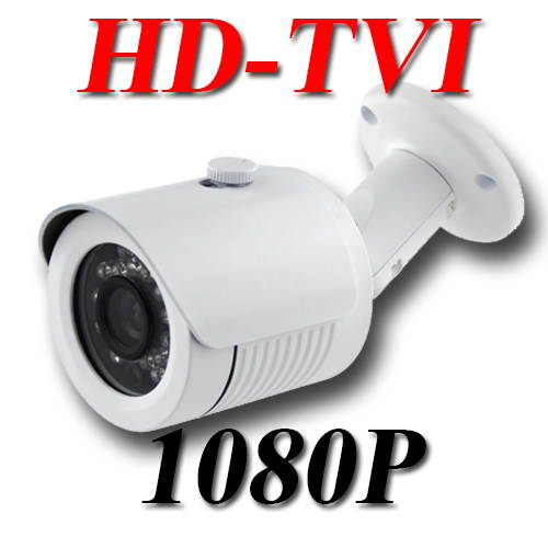 HD-TVI 1080P Bullet Security Camera 3.6mm White Color, Surveillance, Weather-Proof, Outdoor, IP66, 1920 x 1080, High Definition, Infrared, IR 65ft