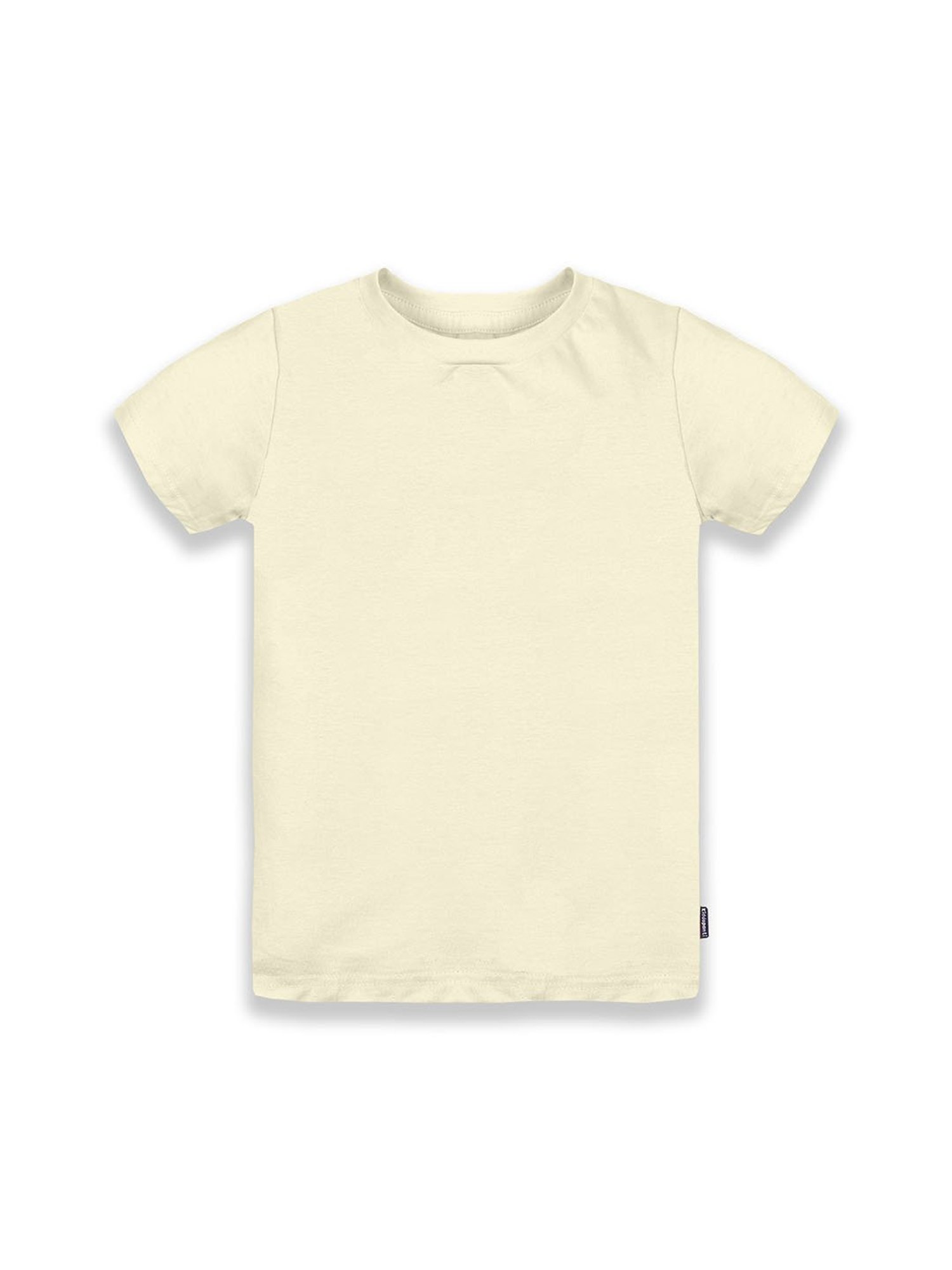 Kiddopanti Kids Cream Solid T-Shirt