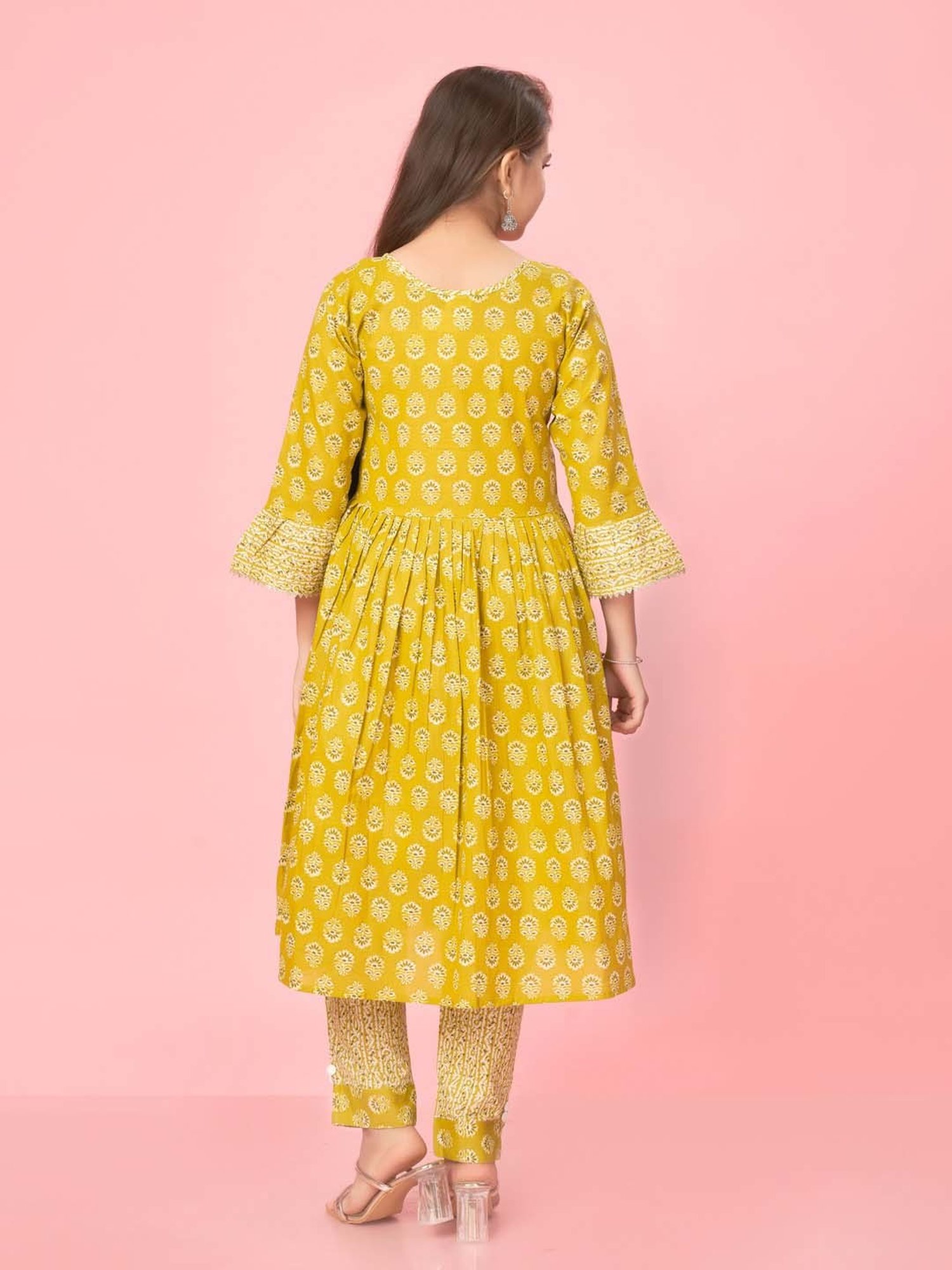 Peppermint Kids Navy Regular Fit Kurta Set