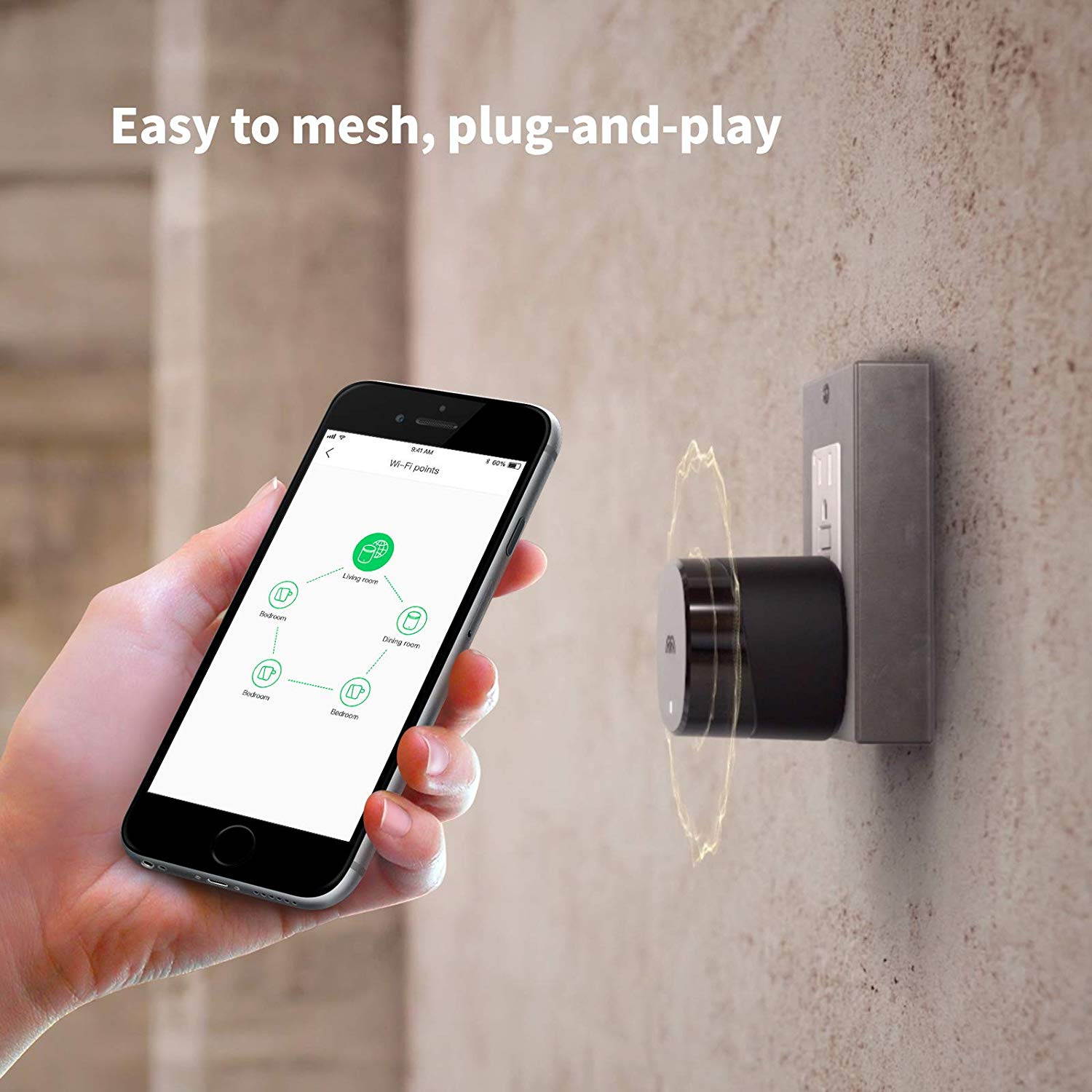 Hive: The Mesh Wi-Fi System, Wireless Internet Mercku Hive WiFi Routers (1 M2 Standalone + 4 Bee Mesh Nodes) Whole Home Coverage 5000 sq. ft Wi-Fi Extenders Automatic Mesh Wi-Fi Connection ac1200
